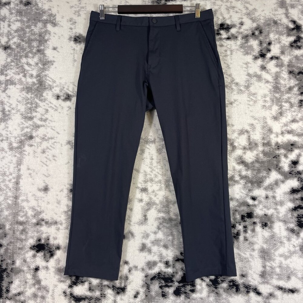 New Rhone Commuter Pants Mens Size 33x26 Black Performance Stretch Office Golf